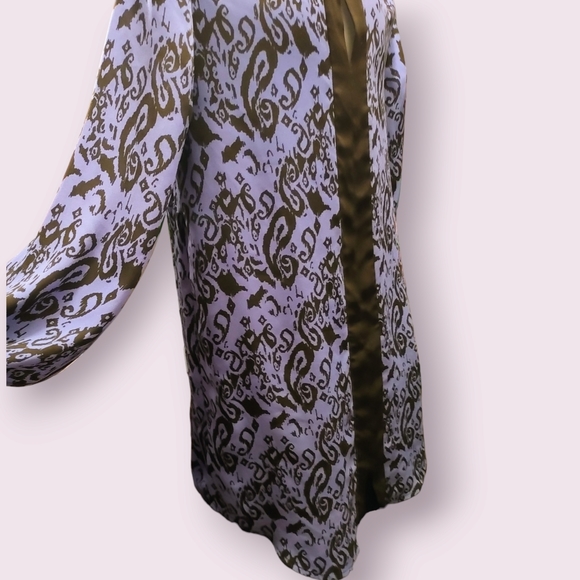 AB STUDIO | โจ๐ Lavender & Black Long Sleeve Blouse | EUC โจ size M - Picture 4 of 10